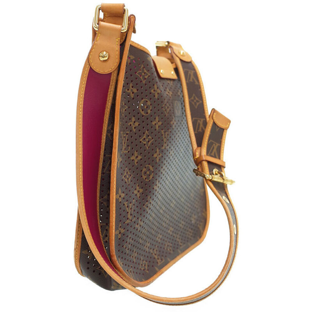 Louis Vuitton Brown Leather Bag Monogram Perforated Musette Shoulder